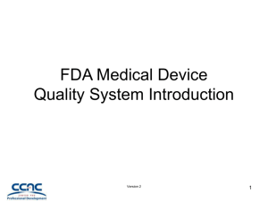 FDA Medical Device Presentation