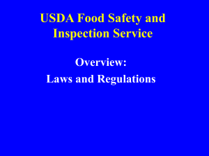 USDA overview law and regulations