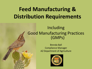 AAFCO Model Good Manufacturing Practices (GMPs)