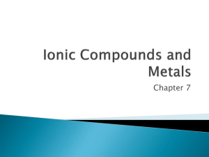 Ionic Compounds and Metals