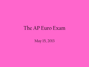 The AP Euro Exam - AP European History -