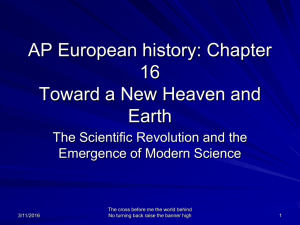 AP European history: Chapter 16 Toward a New