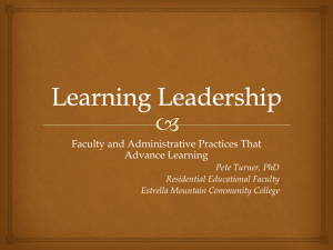 In the name of learning, what are the leadership practices