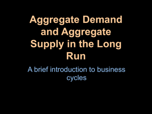 Aggregate Demand and Aggregate Supply in the Long Run