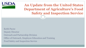 An Update from the United States Department of Agriculture's Food