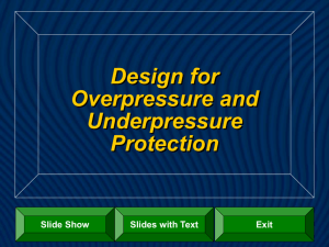 Design for Overpressure and Underpressure Protection