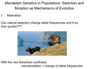 Mendelian Genetics and Selection