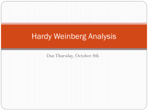 Hardy Weinberg Analysis