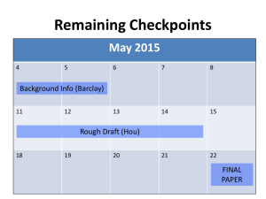 Remaining Checkpoints