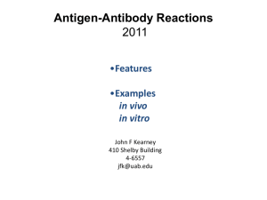 Antigen-Antibody Reactions and Methods