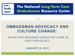 PPT - National Long Term Care Ombudsman Resource Center