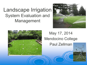 Landscape Irrigation Evaluation