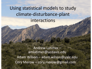 Using Statistical Models to Study Climate-Disturbance-Plant