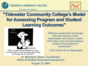 Assessment Process - Tidewater Community College