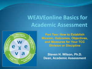Academic Unit Assessment Primer Part 2