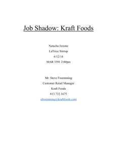 Job Shadow: Kraft Foods