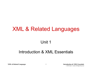 XML & Related Technologies