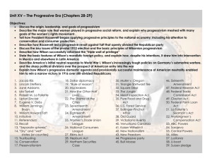 Unit XV – The Progressive Era (Chapters 28-29)