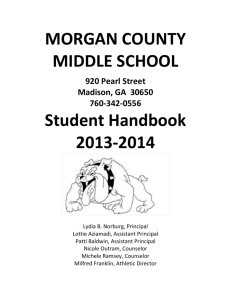 Morgan County Middle School Student Handbook 2013-2014