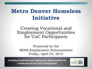 (CoC) Participants - Metro Denver Homeless Initiative