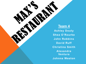 Max's Restaurant PowerPoint
