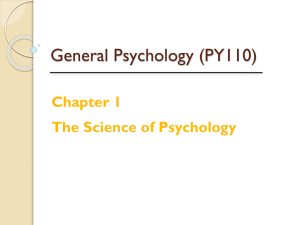 Griggs Chapter 1: The Science of Psychology