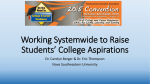 Working Systemwide to Raise Students* College Aspirations