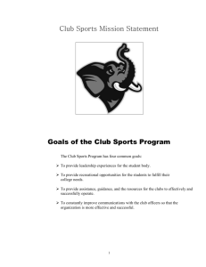 club sport regulations