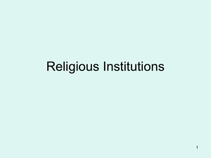 Religions and Religious Institutions