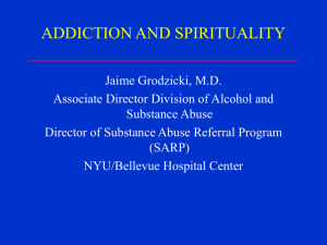 addiction and spirituality - NYU Langone Medical Center