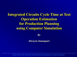 Memory Integrated Circuits Cycle Time at Test Operation Estimation