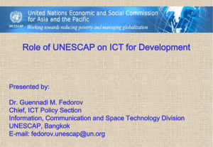 Role of UNESCAP on ICT for Development