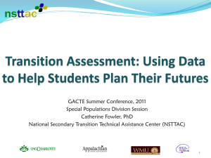 Transition Assessment - GADOE Georgia Department of Education