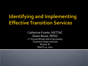 Identifying and Implementing Effective Transition Services