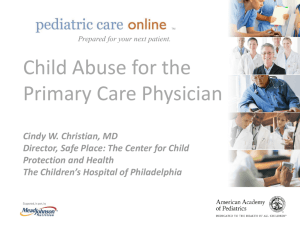 Child Abuse for the Primary Care Physician