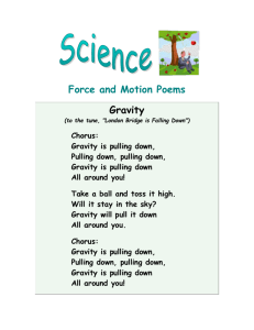 Force and Motion Poems Gravity