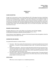 Law 509: Tax LLM-MLST: Foreign Taxation II - Salinas