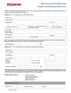 Matching Gift Program Form and Program Details