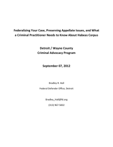 Handout Material - Wayne County Criminal Advocacy Program