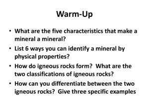 more rock cycle and rock types