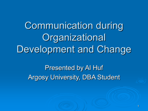 Communication during Organizational Development