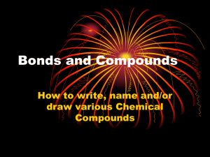 Bonds and Compounds