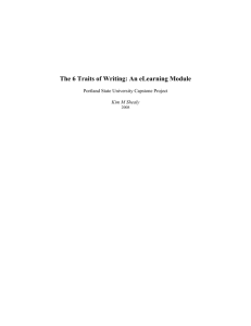 The 6 Traits of Writing: An eLearning Module