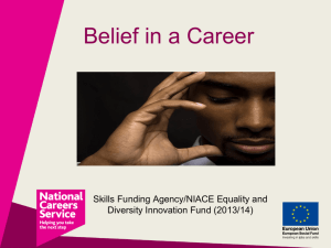 Workshop Belief in a Career - PowerPoint
