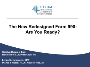 The Redesigned Form 990