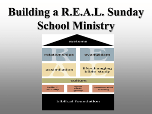 Building a REAL Sunday School (PowerPoint)