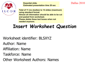 Worksheet Title