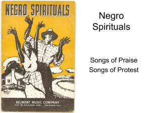 Negro Spirituals PPT