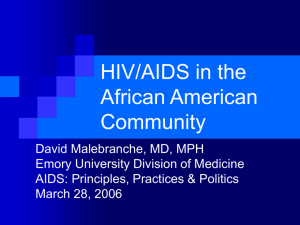HIV/AIDS in the African American Community