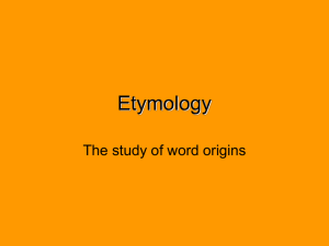 Etymology - Field Local Schools